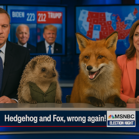 Hedgehogs and Foxes Cover Election 2025