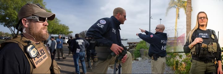 Image from ICE recruitment website showing recruits training.